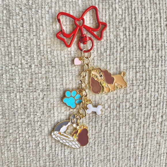Disney inspired Lady & the Tramp Purse Charm Keychain - Picture 4 of 6